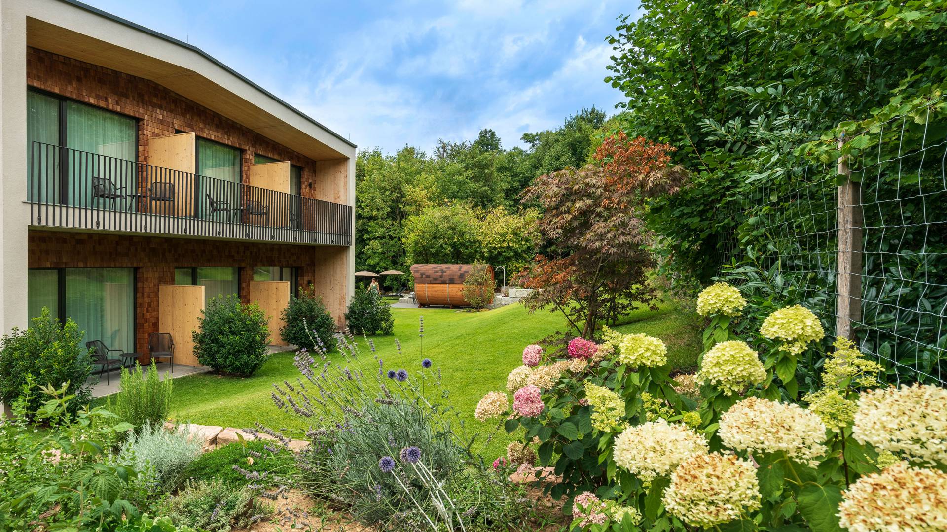 Der Garten des Hotels Pfeffer & Salz in Gengenbach